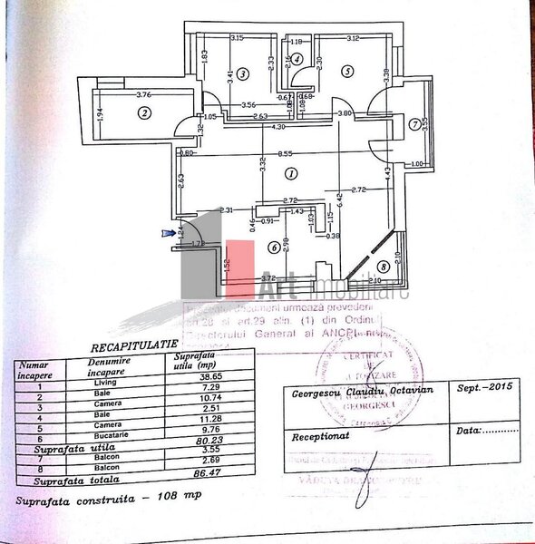 Apartament 3 camere Premium Cladire Regim Exclusiv langa Ambasada Turciei
